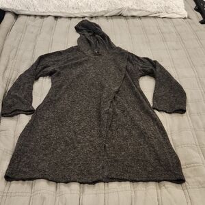 Cozy Charcoal Kathmandu Imports Hooded Women's Poncho Size M/L
